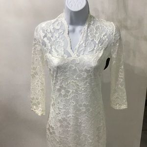 Baluoke Lace Dress size large juniors ivory